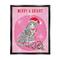 Stupell Industries Merry & Bright Christmas Cat Framed Floater Canvas Wall Art